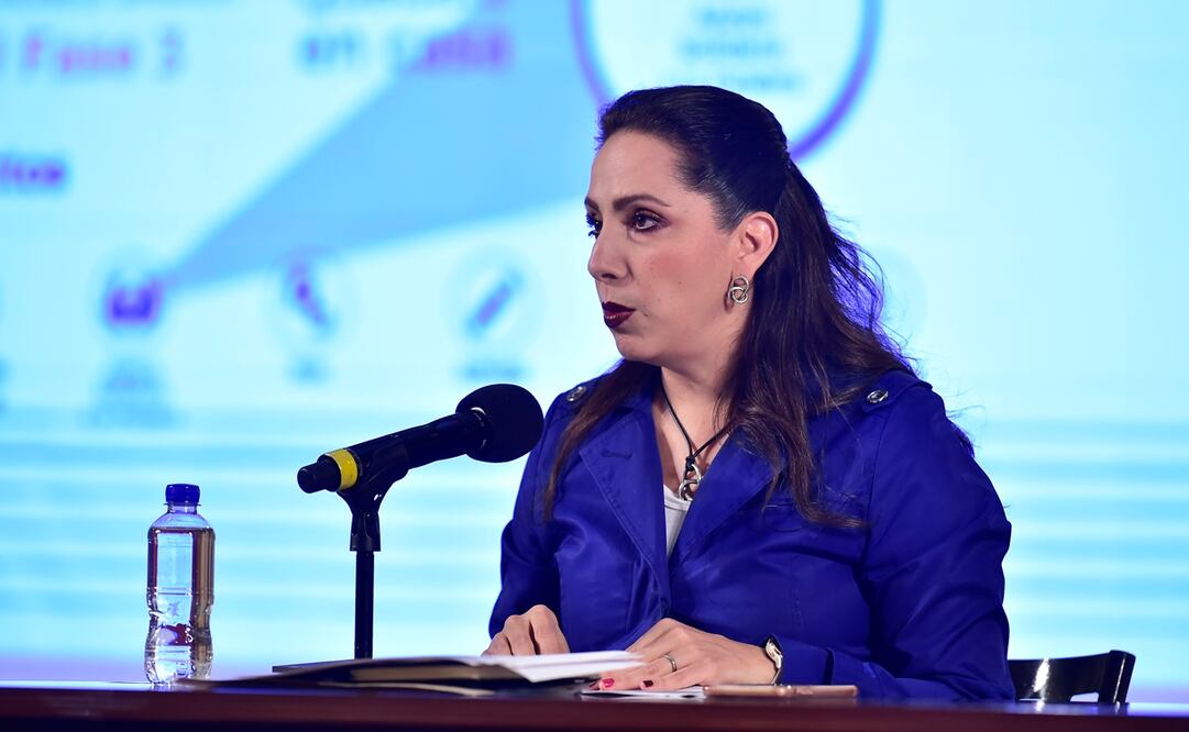 Norma Gabriela López, directora de Incorporación y Recaudación del IMSS. Foto: Presidencia