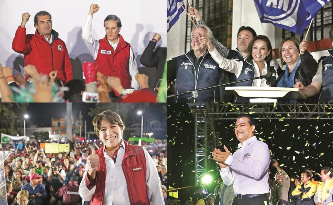 Alfredo del Mazo Maza, Josefina Vázquez Mota, Delfina Gómez Álvarez, Juan Zepeda Hernández. (FOTOS: IRVIN OLIVARES, ALEJANDRO ACOSTA, IVÁN STEPHENS, CRISTOPHER ROGEL)