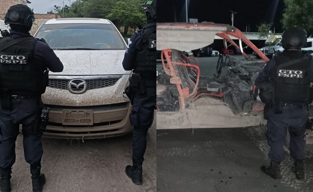 Autos asegurados que integrantes de grupo delictivo utilizaban (23/10/2025). Foto: Especial