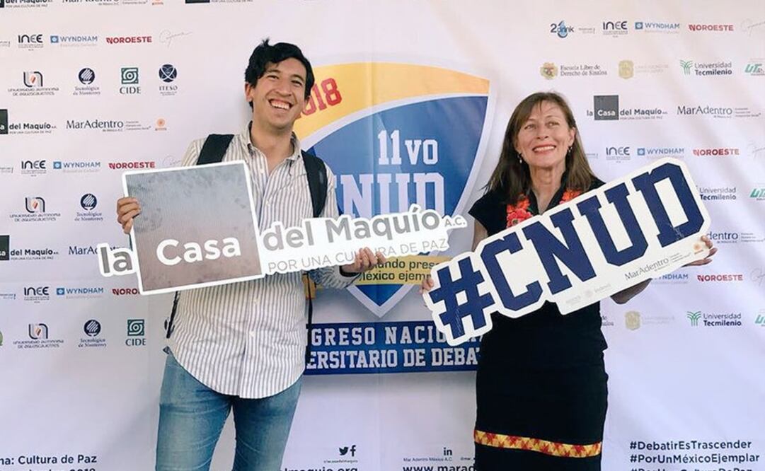 Pedro Kumamoto y Tatiana Clouthier. Foto: Especial