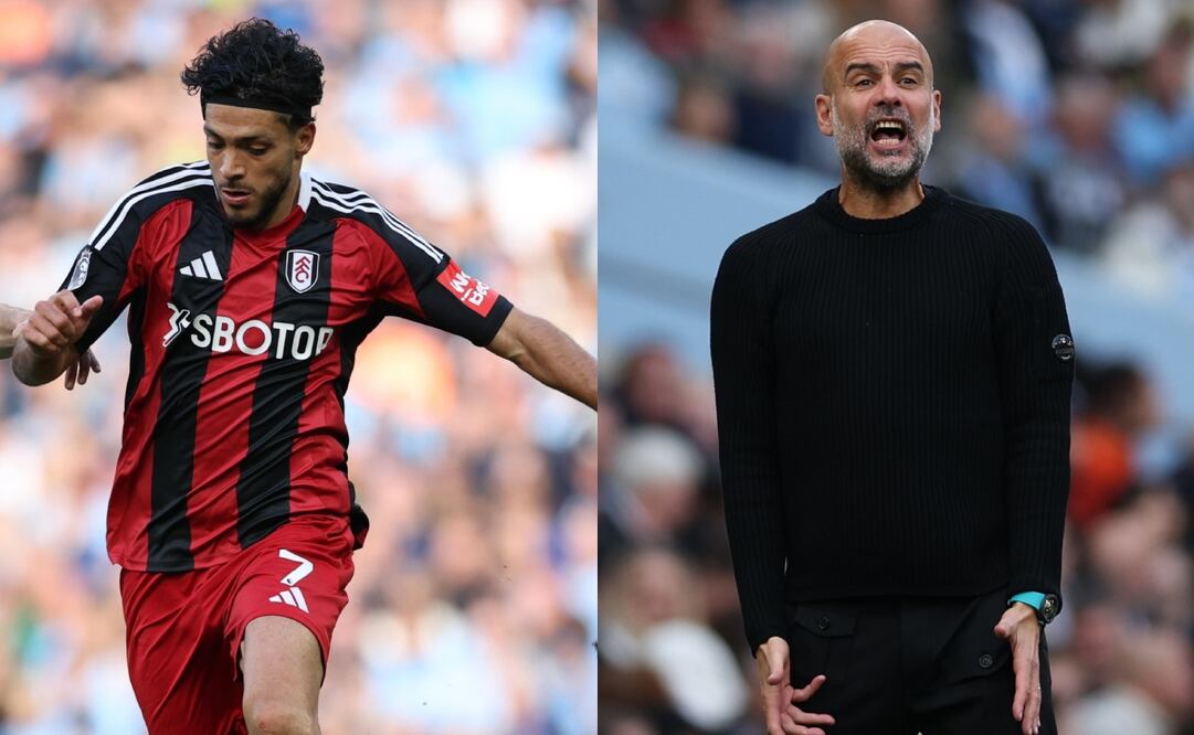 Pep Guardiola buscó a Raúl Jiménez tras la épica asistencia que dio ante el Manchester City - Fotos: EFE