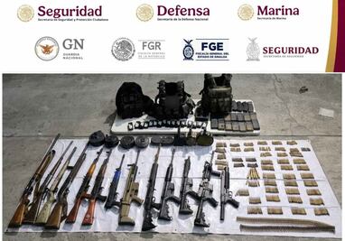 Atacan a fuerzas federales y estatales con drones tras operativos en Escuinapa, Sinaloa; aseguran arsenal de armas y municiones   