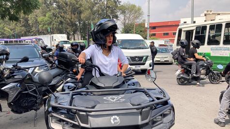 Motocicletas de comitiva de Sandra Cuevas obstruían vialidad en la Ceda y no tenían placas, señala Batres