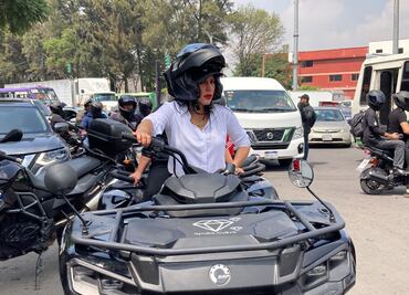 Motocicletas de comitiva de Sandra Cuevas obstruían vialidad en la Ceda y no tenían placas, señala Batres