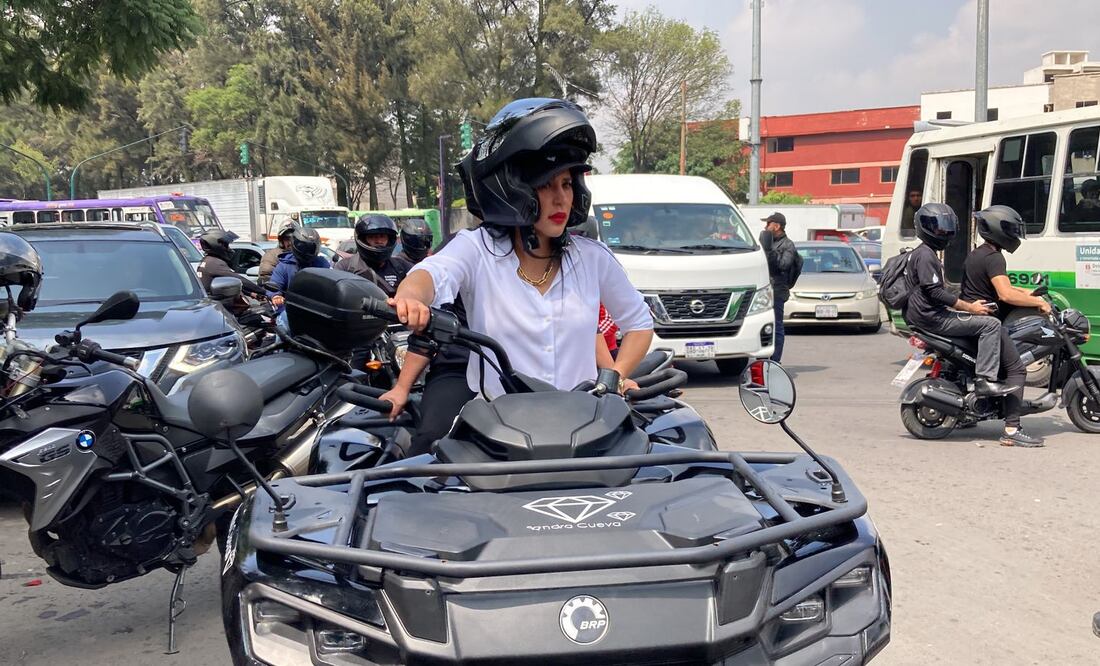 Sandra Cuevas en la Central de Abasto. Foto. Gaspar Betancourt