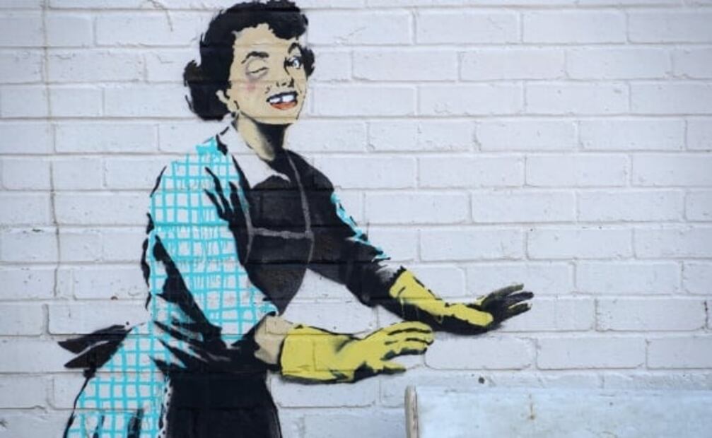 Aparece obra de Banksy en pleno San Valentín sobre la violencia doméstica contra las mujeres