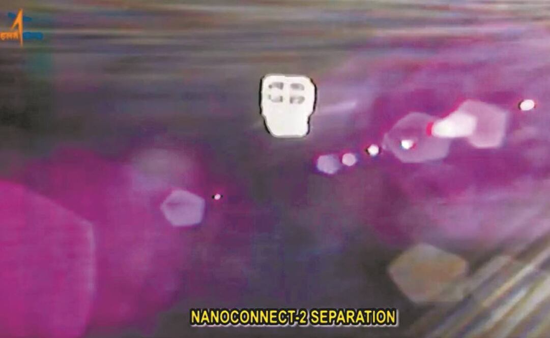 Momento en que el nanosatélite mexicano queda en órbita. Foto: ESPECIAL