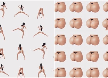 Kim Kardashian lanza emojis de su trasero