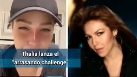 #Arrasandochallenge: Thalía sorprende al rapear y lanza reto