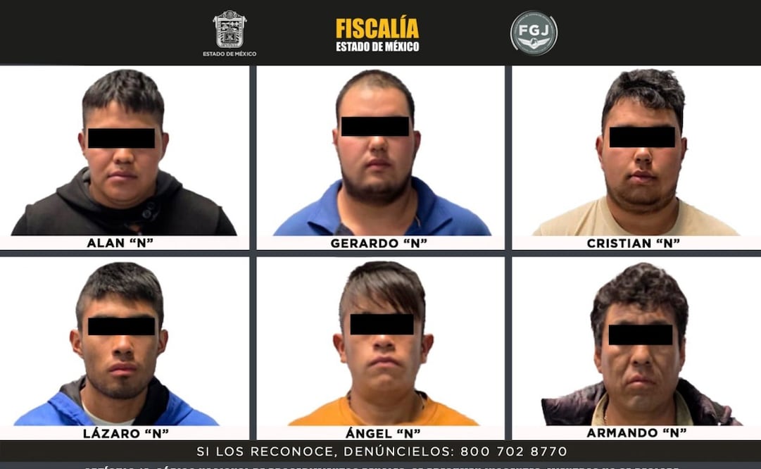 Caen en Edomex seis presuntos extorsionadores ligados a grupo criminal con origen en Michoacán.
Foto: Especial.