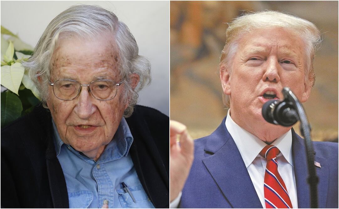 Noam Chomsky izquierda) y Donald Trump. Fotos: ARCHIVO EL UNIVERSAL