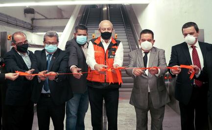 Inauguran dos escaleras eléctricas en Tacubaya de la Línea 9