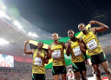 Jamaica gana relevos; Bolt suma 11 oros en mundiales