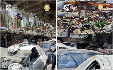 Aseguran 15 toneladas de autopartes robadas y detienen a 4 en Iztapalapa