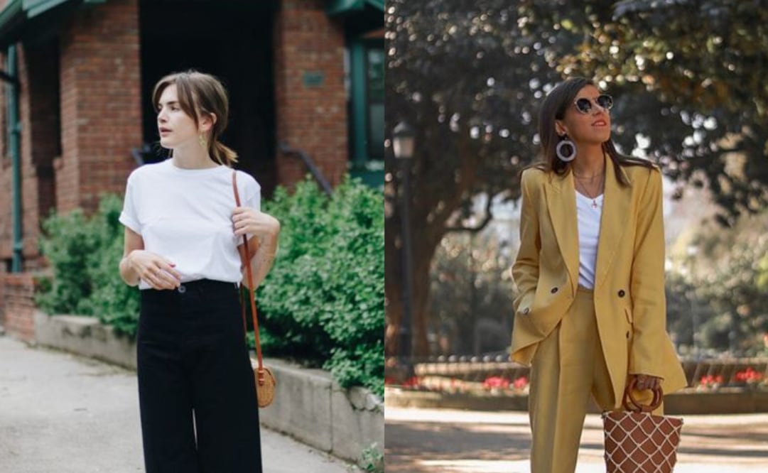 Los mejores ooks con playera blanca.  Fotos: Pinterest