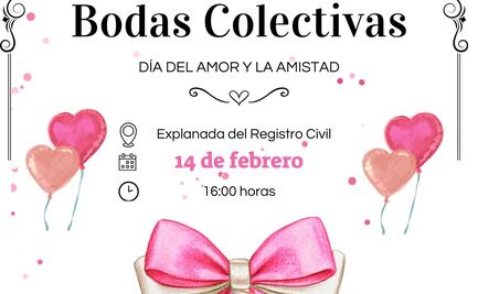 ¿Te quieres casar el Día del Amor? Lanzan convocatoria para bodas colectivas gratuitas