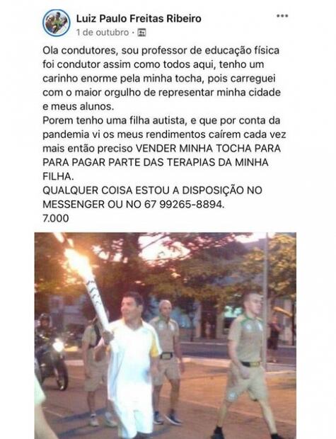 Brasileños venden antorchas olímpicas para salir de la crisis económica por el Covid-19