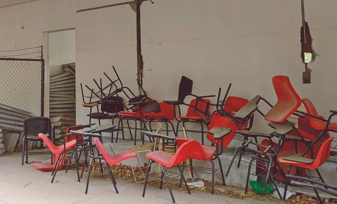 La torre de posgrado de la ENAH, a medias, el año pasado. Archivo El Universal