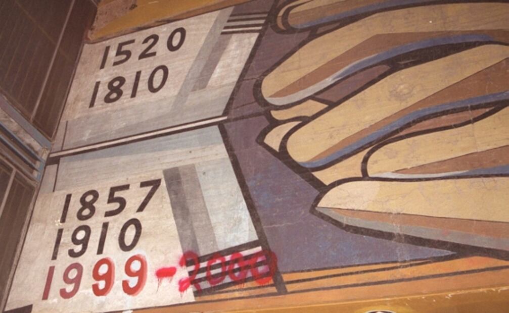 Mural de Siqueiros en Rectoría, blanco de protestas estudiantiles