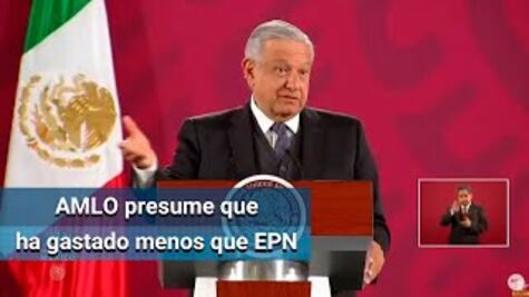 AMLO presume que Presidencia ha gastado 75% menos que con EPN