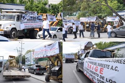 Protestan constructores en Tuxtla Gutiérrez