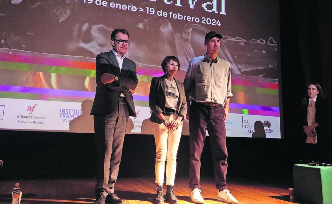 Jean-François Guéganno, director del IFAL; Fabienne Aguado, directora del festival y Patric Chiha, director de cine. Foto: Sughey Baños | El Universal
