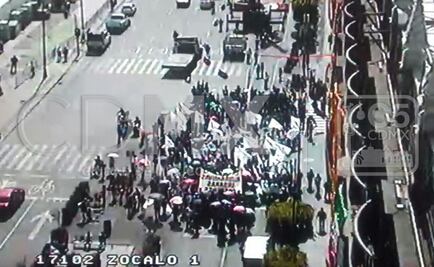 ​Manifestantes bloquean circulación en vialidades del Centro Histórico