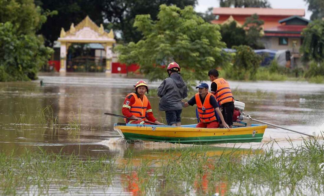 Las inundaciones afectaron las regiones de Shan, Bago y Karenni, dejando más de 200 mil damnificados. Foto: EFE