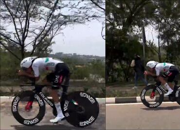 Isaac Del Toro entrena con jersey de México previo al Mundial de Ciclismo