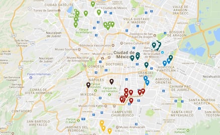 Mapa. Las 50 válvulas de agua cerradas en CDMX