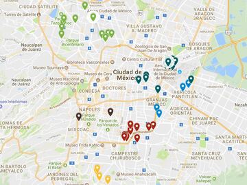 Mapa. Las 50 válvulas de agua cerradas en CDMX