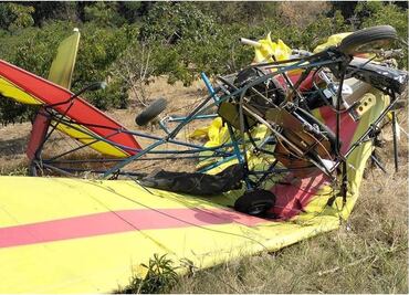 Se desploma aeronave ligera en límites de Puebla y Morelos; hay un muerto y un herido