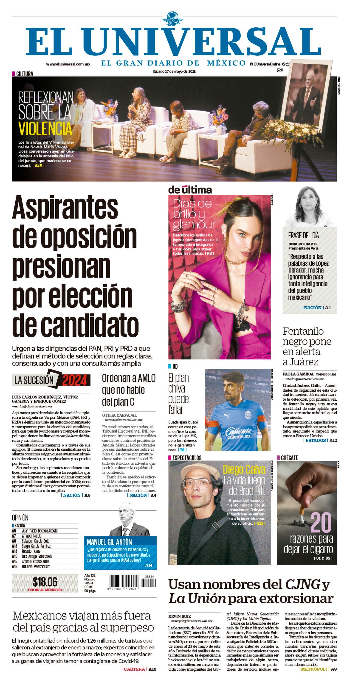 Portada impresa 27 de mayo de 2023