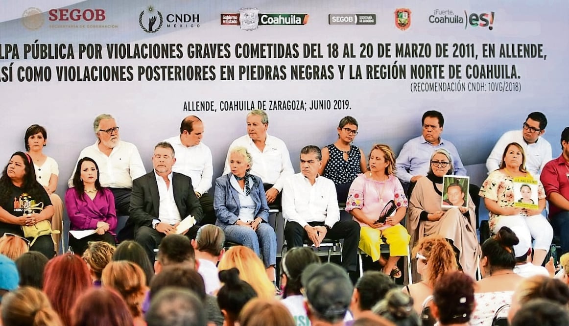 En 2019 tuvo lugar el acto de disculpa pública de las autoridades por la masacre de Allende. Foto: Especial