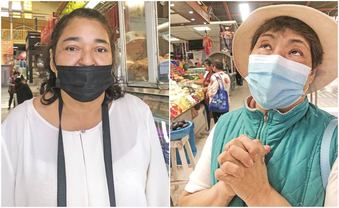 Francisca Bautista y Concepción Ramírez han tenido que descartar ciertos alimentos por el alza de precios. Foto: Dinorah Mota/ EL UNIVERSAL