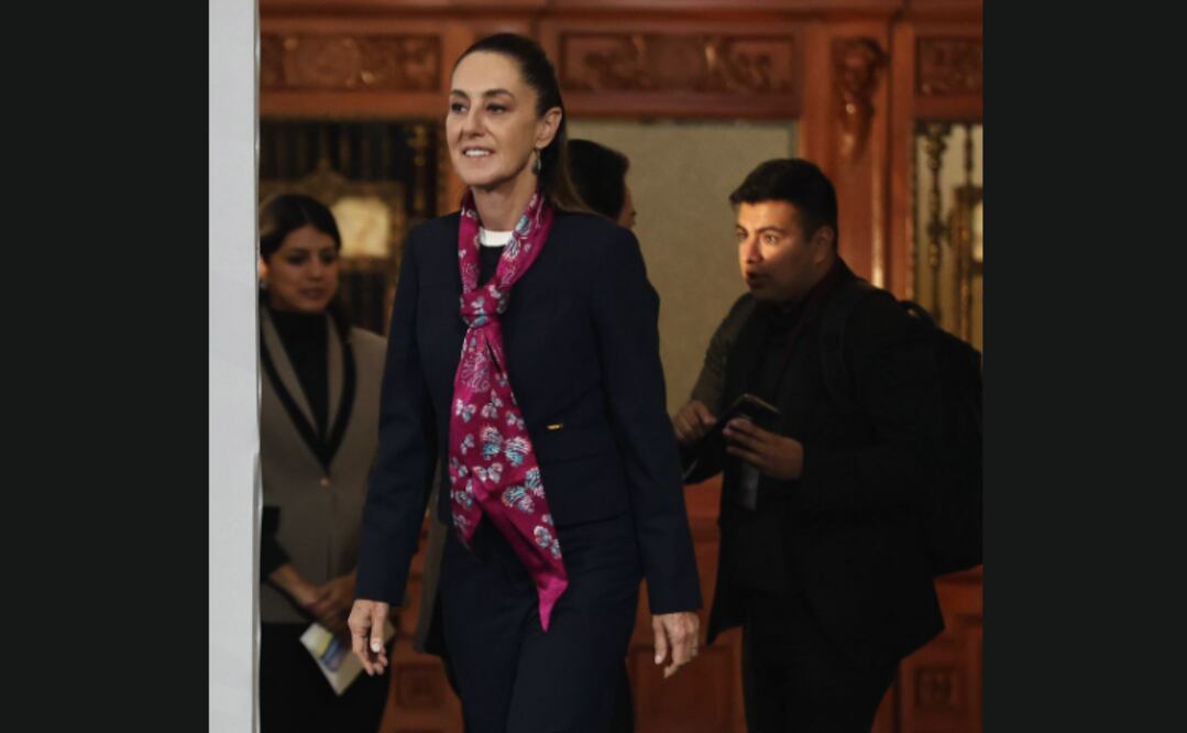 Claudia Sheinbaum en su conferencia matutina del 23 de junio de 2025. Foto: Berenice Fregoso/EL UNIVERSAL