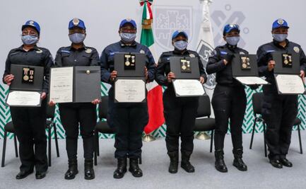 Sheinbaum y García Harfuch premian a mujeres policías agredidas en marchas feministas