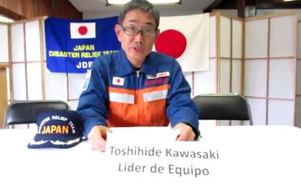 Brigadistas japoneses se despiden con un "Fuerza México"