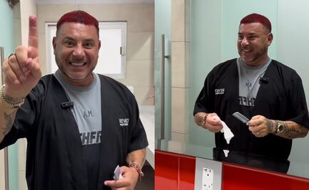 ¡Volvió a las andadas! El Turco Mohamed se pintó el pelo de color rojo en honor al título del Toluca