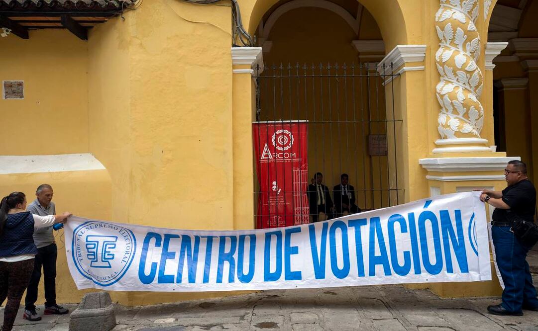 Centro de votación en Guatemala Foto: AP