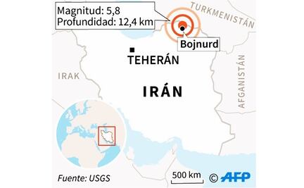 Sismo de 5.7 grados causa 3 muertos y más de 370 heridos en Irán