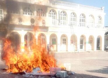 Queman casilla en Ocosingo, Chiapas