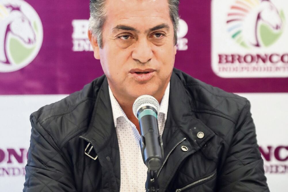 Nuevo líder. Jaime Rodríguez, El Bronco, dice que con la lista de plurinominales de Morena, López Obrador es el nuevo “jefe” de la mafia en el poder. Foto: GERMÁN ESPINOSA. EL UNIVERSAL