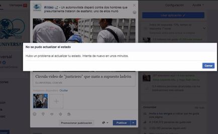 Reportan fallas en páginas de Facebook