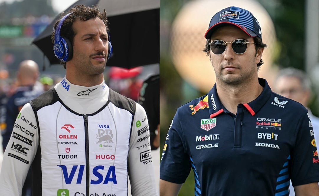 Daniel Ricciardo y "Checo" Pérez en la Fórmula 1 - Fotos: AP/AFP