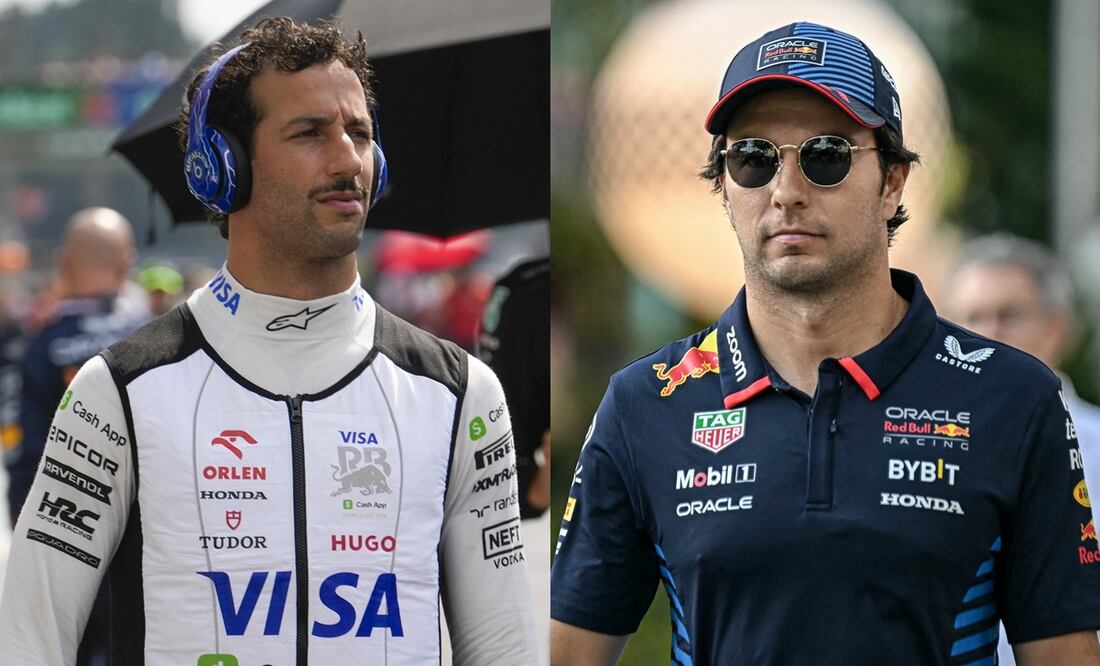 Daniel Ricciardo y "Checo" Pérez en la Fórmula 1 - Fotos: AP/AFP