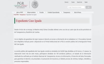 PGR opens records on Iguala case