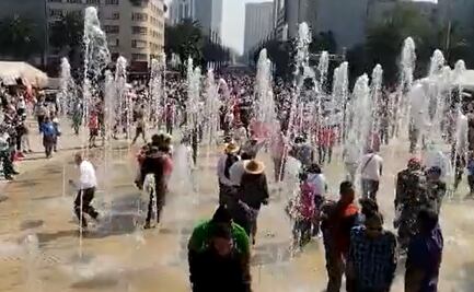 Polémica por fuentes en marcha a favor del INE; esto responde el gobierno de la CDMX