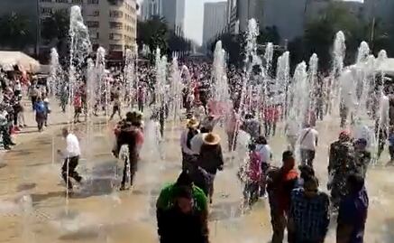 Polémica por fuentes en marcha a favor del INE; esto responde el gobierno de la CDMX