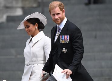 Enrique y Meghan centran las miradas en la misa del jubileo sin la reina Isabel II